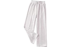 RoseSeek Girl's Jogger Swearpants High Elastic Waist Pants Casual Baggy Wide Leg Sweatpants with Pocket