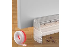 CYZARIZE Door Draft Stopper, Door Sweep for Bottom of Door, Weather Stripping Door Seal, Under Door Draft Stopper for Exterior & Interior Doors, Under Door Gap Filler Soundproof/Insulator (Transparent, 39inch)
