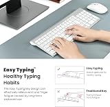 Cimetech Wireless Keyboard Mouse Combo 2.4G UK Layout Silver White view 7
