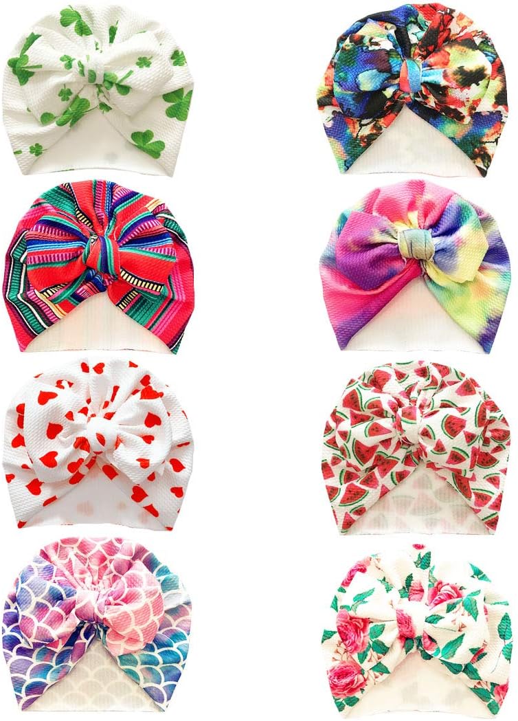 LHTHZHY Baby Hat Newborn Baby Girl Soft Turban Hat Knot Rabbit Cap