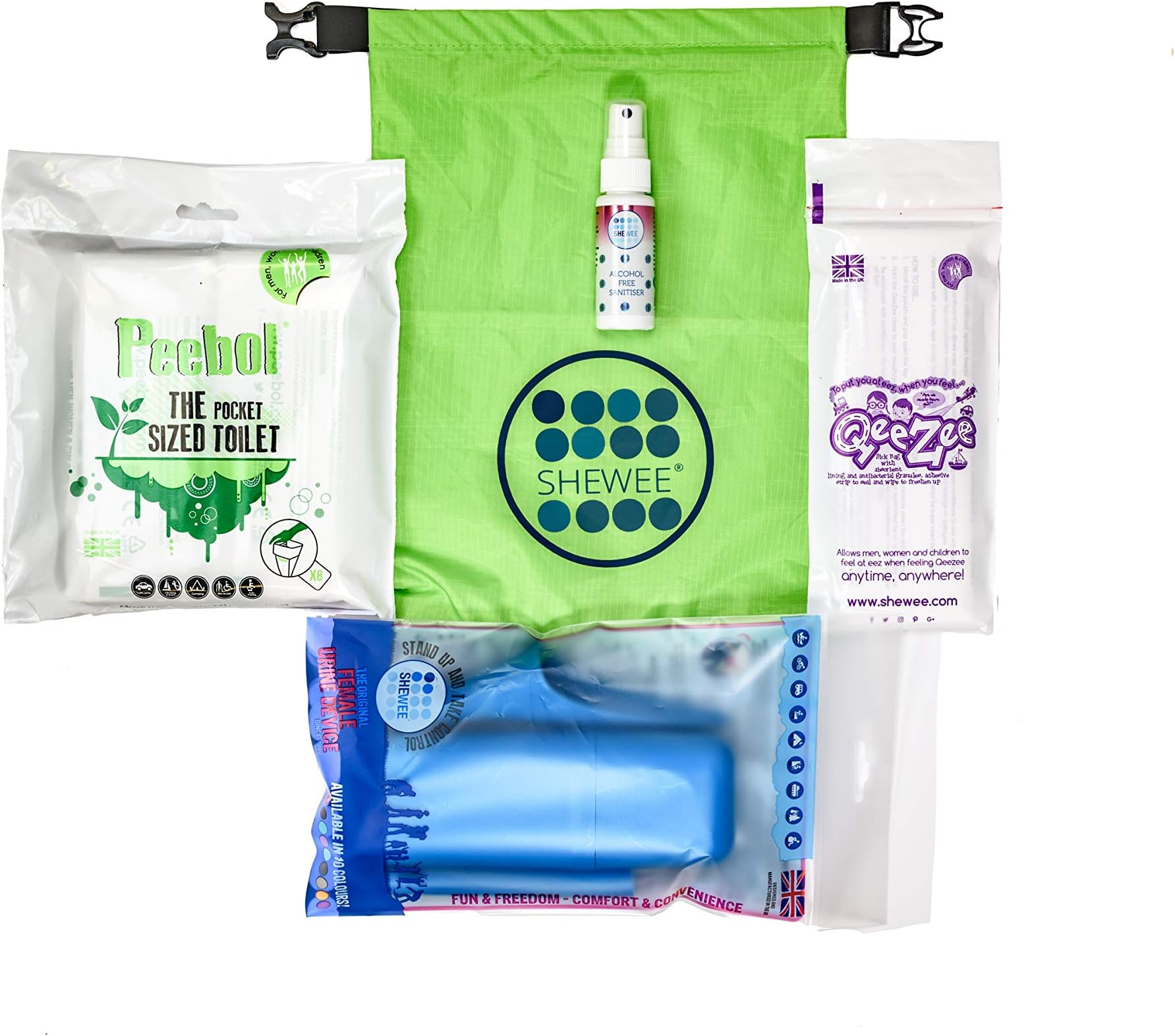 SHEWEE Car & Camp Pack -Reusable Pee Funnel – The Original Female Urination Device Since 1999! Quickly, Easily and Discreetly, Wee Standing Up Without Removing Clothing
