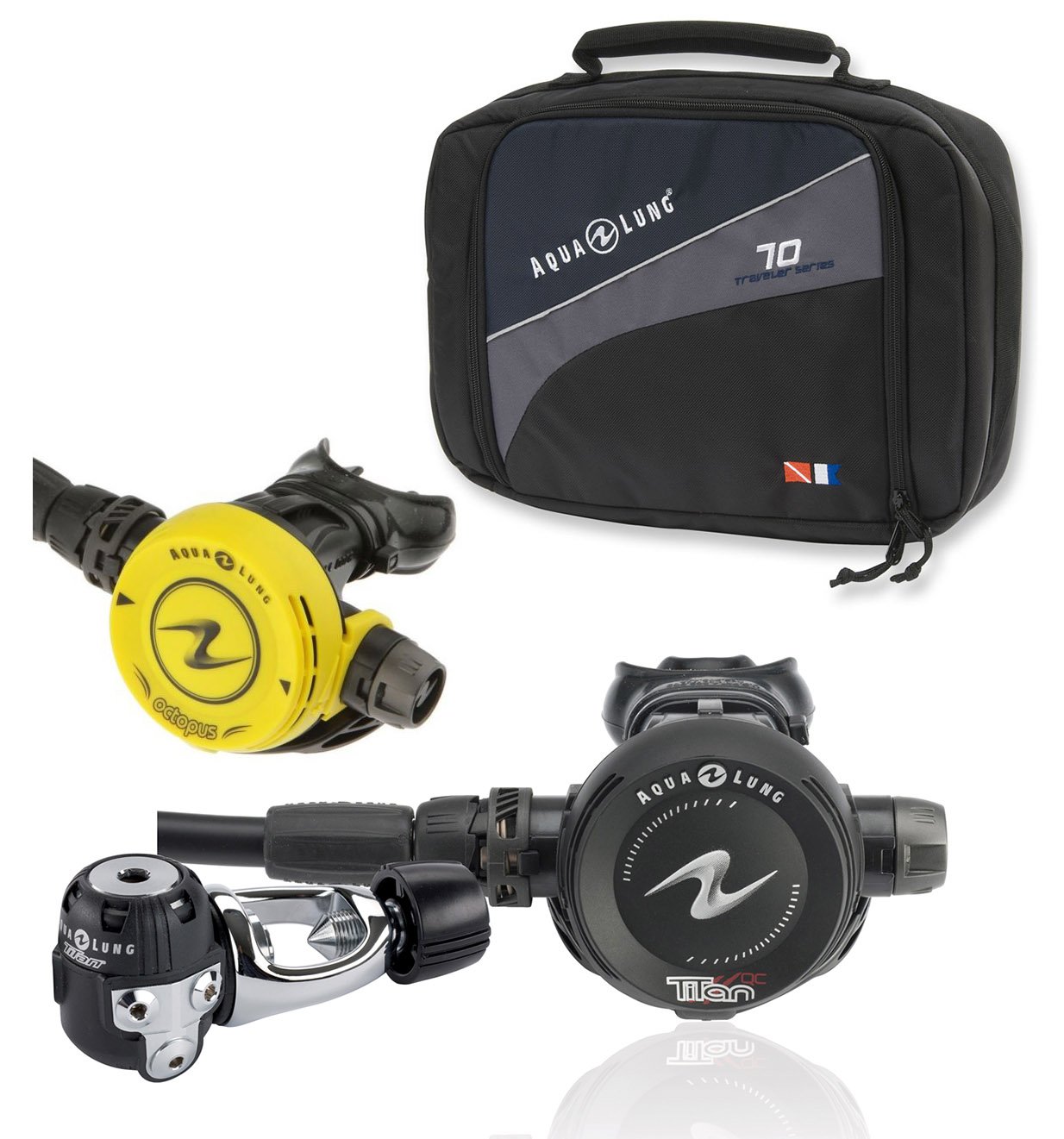 Aqua Lung Titan Regulator Octo Bag Scuba Gear Package, (Closeout Sale