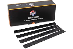 Myers Tire Supply King Point 1/4oz Black Steel Adhesive Tape Stick-On Wheel Weights, Low Profile, for Cars, Trucks and SUV’s, 576 Pieces