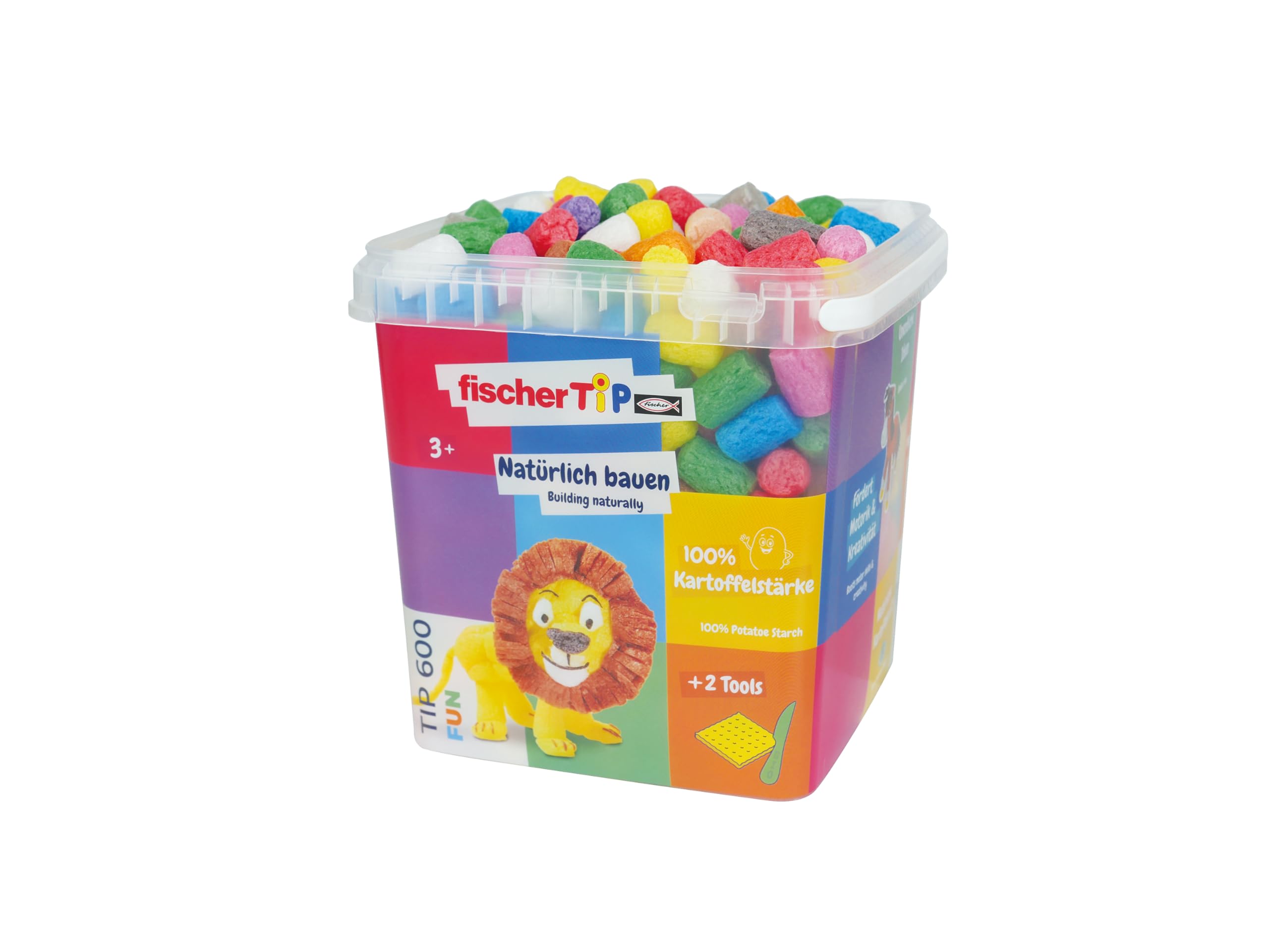 fischerTIP 533782 Craft Kit for Children, Creative Toy for Ages 3+, 600 Pieces, Multicolor — image 1