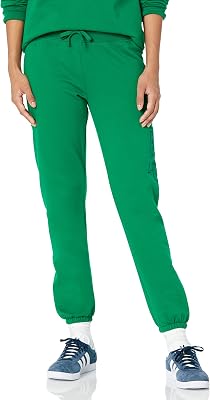 Pantalon de Jogging surdimensionné en Polaire pour Femme, Vert Vacances., Taille L