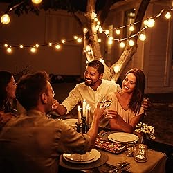 Outdoor String Lights,55FT Shatterproof LED Patio