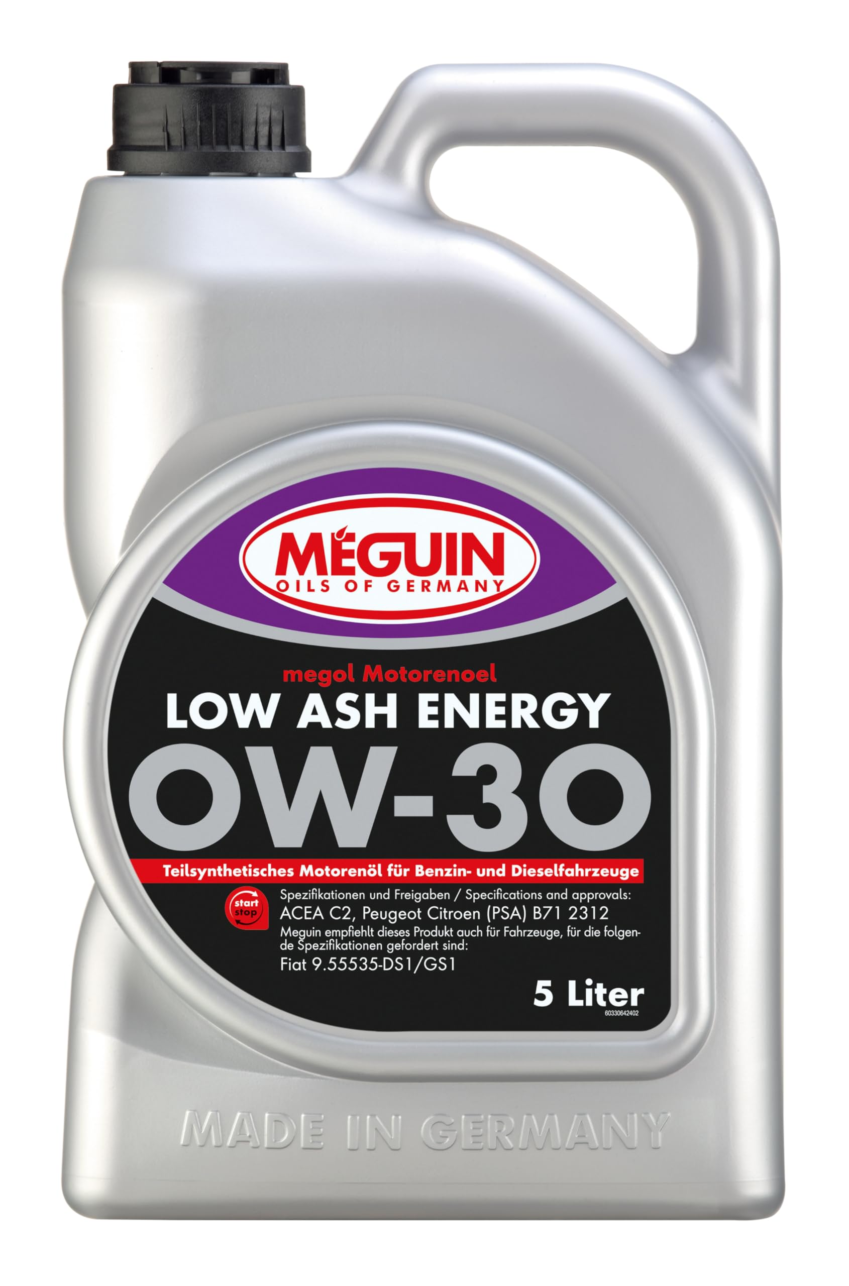 Meguin megol Motorenöl Low Ash Energy SAE 0W-30 | 5L | Motoröle | Art.-Nr.: 33064