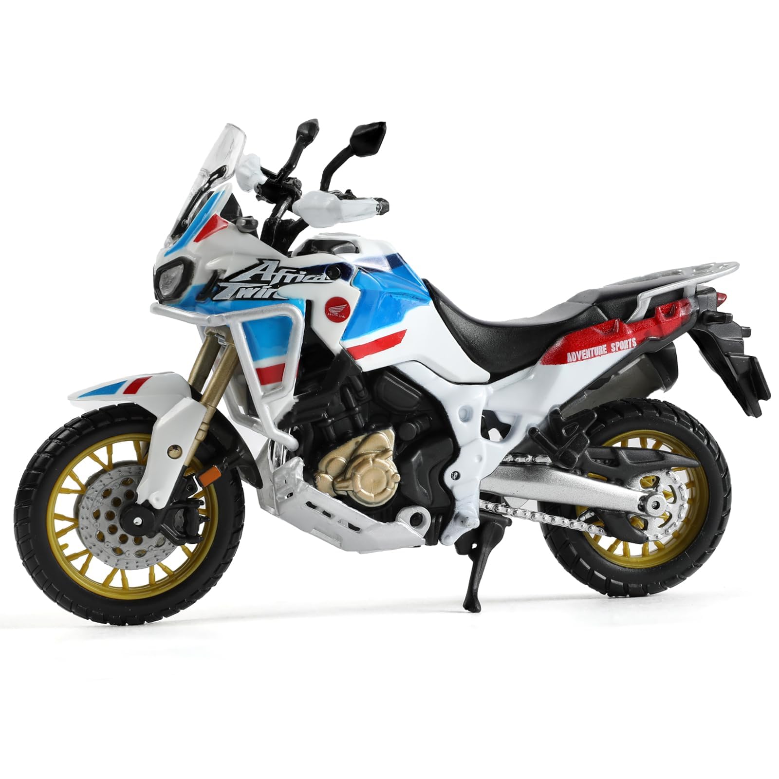 Risopen Compatible for Honda Africa Twin Adventure Dirt Bike 1:18 Motorcycle Bicycle Toy Motocross Model Toy Black Motorcycle Model