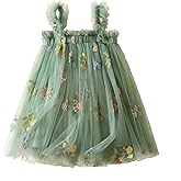 NNJXD Baby Girl Tulle Dress Casual Flower Embroidery Toddler Dresses