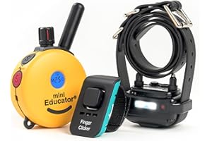 Educator E-Collar Humane Dog Training Collar with Remote, 100 Safe Tapping Stimulation Levels, Night Light, Waterproof, Rechargeable, 1/2 Mile 1 Small-Medium Dog, Yellow