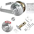 Bathroom Privacy Lever Lock with in-Use & Vacant Large Indicator, Durable Restroom Door Handle Commercial Grade ANSI 2. Widely for School, Any Office, Restaurants, Hospitals and More Public Place.