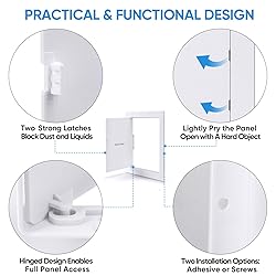 TICONN Access Panel for Drywall, 6 x 9 Inch ABS