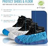 TYGA STORE 20 Pieces Waterproof Reusable Shoe Covers Heavy Duty Non-Slip Blue view 7