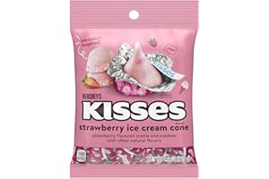 KLICKERS Strawberry Ice Cream Cone Flavored Chocolate Candy Bag, 4.2 oz(2 PACK)