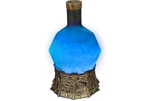 ENHANCE Gaming Sorcerer's Mana Potion Light with Swirling Mystical Brew - Potion Bottle Mood Light Prop for Tabletop Game Immersion, Playroom, Desk Decor - Soft Glowing Whirling Goblet (Blue Elixir)
