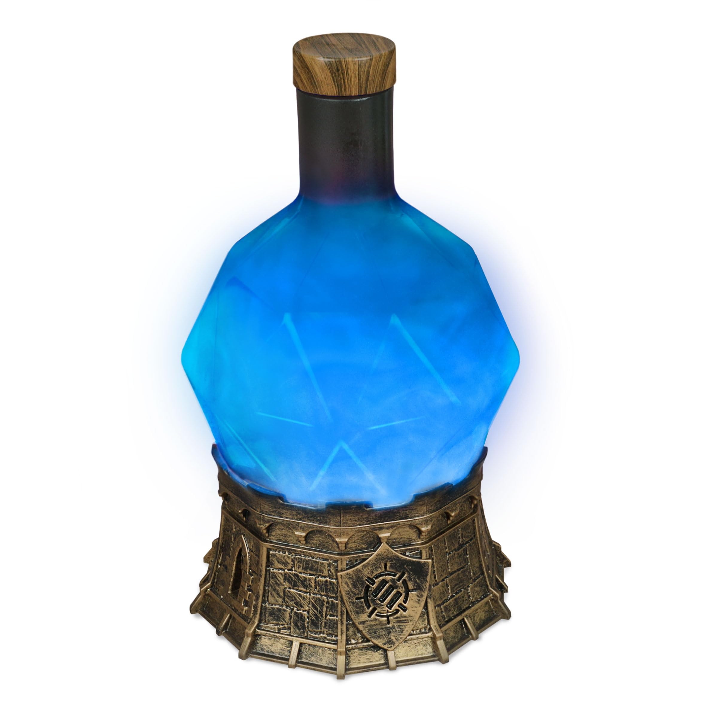 ENHANCE Gaming Sorcerer's Mana Potion Light with Swirling Mystical Brew - Potion Bottle Mood Light Prop for Tabletop Game Immersion, Playroom, Desk Decor - Soft Glowing Whirling Goblet (Blue Elixir)
