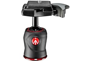 Manfrotto 490 Centre Ball Head, for Camera Tripods, Fluid Ball Head for Ergonomic and Functional Tripods, Camera Stabilizer, 