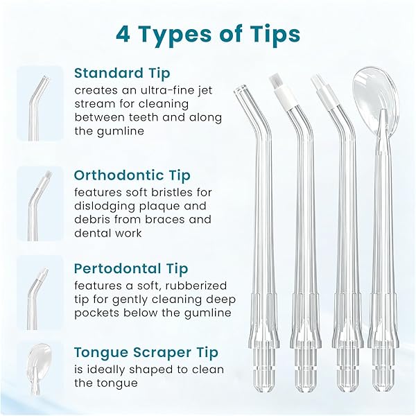PRISM SMILE CORDLESS WATER FLOSSER, 6 ADJUSTABLE PRESSURE MODES, 240ML LARGE TANK, IPX7 WATERPROOF, 8 REPLACEABLE NOZZLES, FOR ORTHODONTIC, BRACES, SENSITIVE GUMS