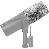 LEFXMOPHY SM7B Windscreen Replacement for Shure SM7B SM7dB Vocal Microphone Pop Filter, Grey Furry Wind Muff Deadcat Cover
