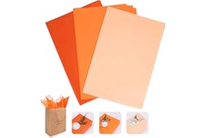 MR FIVE 30 Sheets 20"x 30" Orange Tissue Paper Bulk,Oranges Tissue Paper for Gift Bags,Gift Wrapping for Fall Birthday Weddin