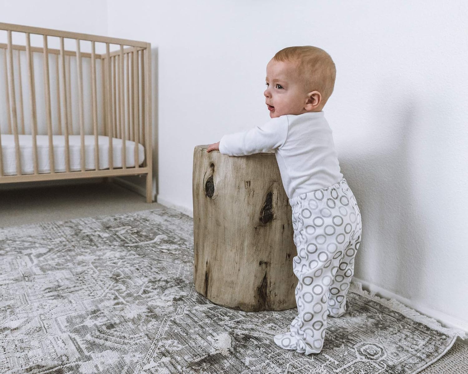 Spasilk Baby Boys' 3 Pack Cotton Pull on Footed Pants: Clothing
