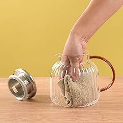Wlasss Glass Teapot,Stovetop Safe,46.8 oz/1385 ml