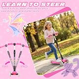 KORIMEFA 3 Wheel Kids Scooter Adjustable Height Lean to Steer Flashing Lights view 4
