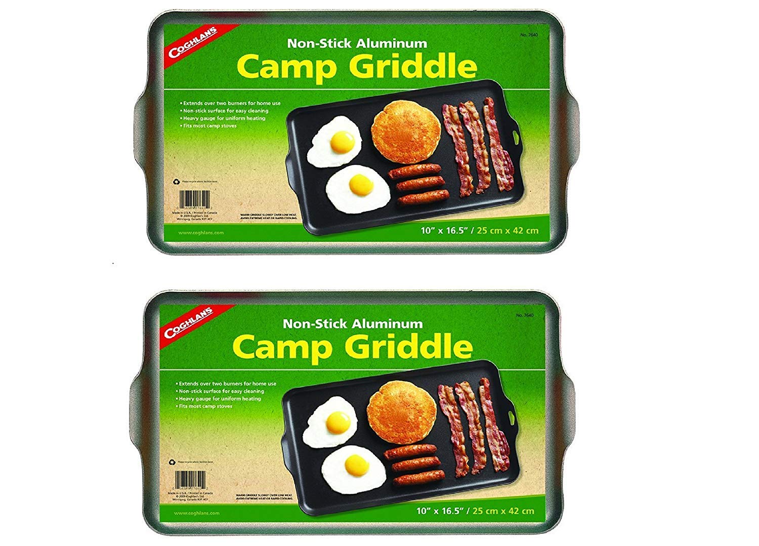 Coghlans 7640 2 Burners Nonstick Aluminum Camp Griddle