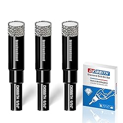 3pc 9/16” Diamond Core Drill Bits Set, 14mm Tile
