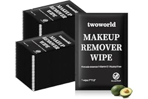 Makeup Remover Wipes Bulk Individually Wrapped,Travel Makeup Wipes Gentle for Face Cleansing Mascara Lipstick Travel Hotel（bl