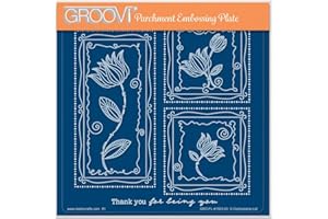 Clarity Stamps Barbara's SHAC Panneau carré Motif tulipes A5