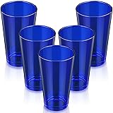 Singhoow 6 Pcs Cobalt Blue Drinking Glasses Hand