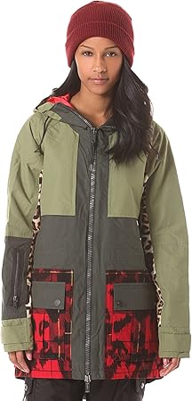 Amazon バートン Burton Lamb レディースジャケット スノーボードウェア パーカー 長袖 ウエア Armygreen Photocheetah Weeds Pla Xs Burton バートン スポーツ アウトドア