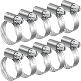 Bolatus 10-16mm Stainless Steel Worm Drive Hose Clamps, 10 pcs