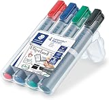 STAEDTLER 356 WP4 Lumocolor Flipchart Markers Assorted Colours Pack of 4 view 2