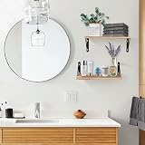 Uten Floating Shelves 2PCS Wall Mounted Shelf Solid Wood 30kg Load view 2