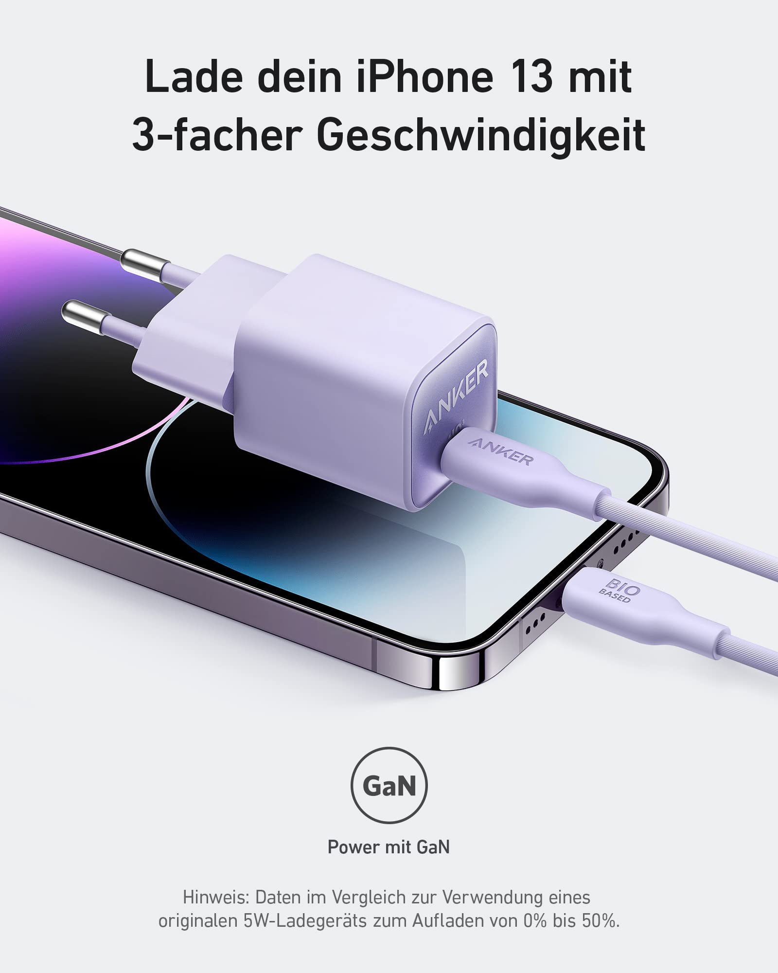 Anker 30W USB C Ladegerät, GaN 511 Nano 3, PIQ 3.0 PPS Schnellladegerät für iPhone 17/Pro/Pro Max/iPhone Air/16/15, Galaxy, Pixel 4/3, iPad (Ohne Ladekabel) 4