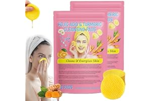 Eveloria Turmeric Cleansing Pads, Sensure Turmeric Kojic Acid Pads, Sorized Turmeric Kojic Acid Pads (2Bag)