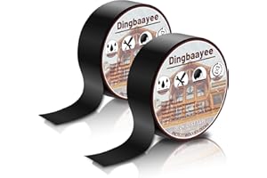 DINGBAAYEE Deck Joist Tape for Decking, 2Rolls 2" x 50' Waterproof Sealant Antiseptic Butyl Joist Tape, Self-Adhesive Flashing Joist Tape for Decking Joists Wood Decks Beams Roof