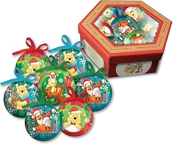 Winnie Disney Box Avec 7 Boules De Noel 6506