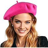 French Wool Beret Hats for Women Man Solid Color Classic Beanie Winter Cap Painter Berets.