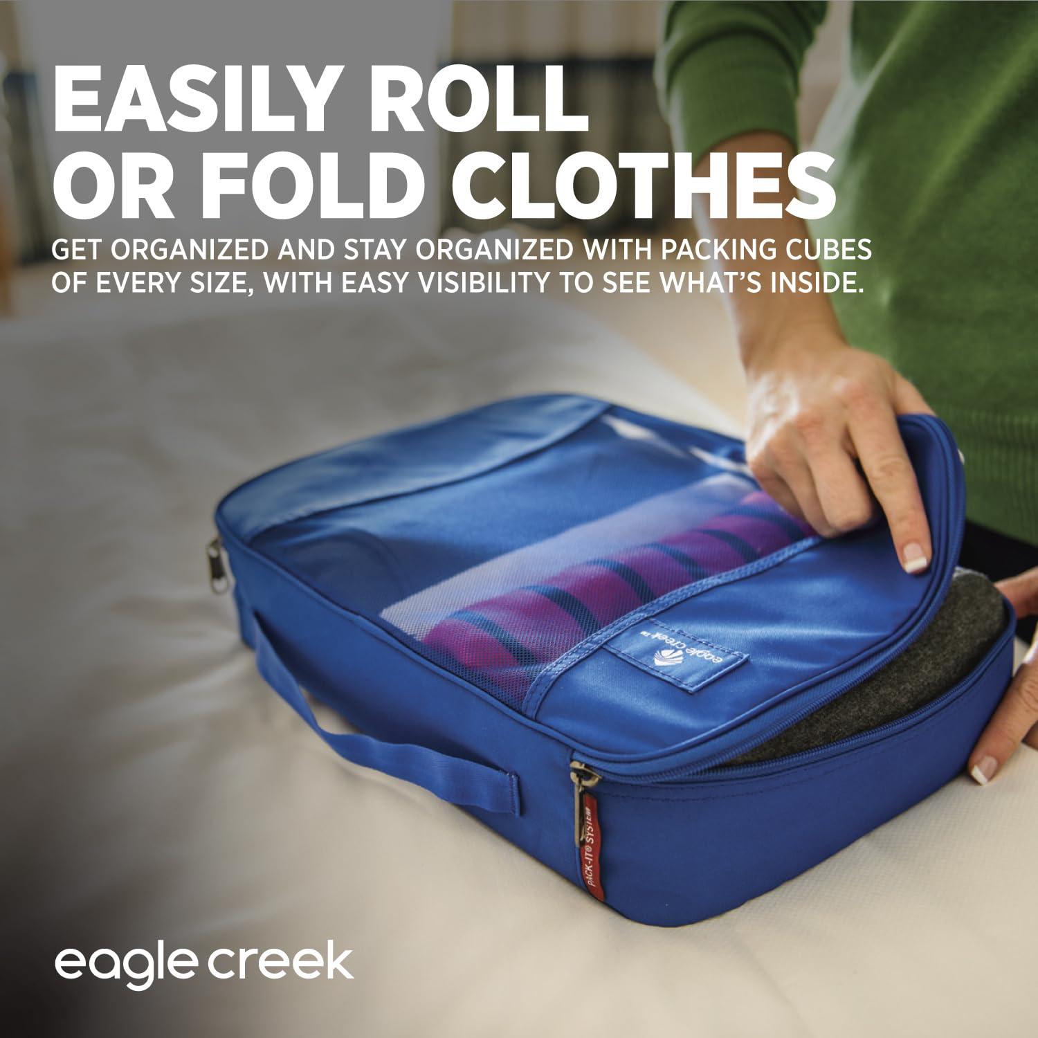 eagle creek Pack-It Full Cube Packing Set, Black, Set of 3