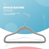 Kidoola 20 Velvet Baby Hangers 0-24 Months Grey Unisex Nursery Clothes Hangers view 2