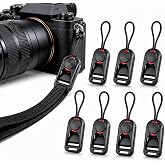 INVINEEX 8-Piece Camera Strap Quick Release Connector Kit | Includes quick-release buckles and anchor connectors for DSLR, mirrorless, action cameras, and camera straps.