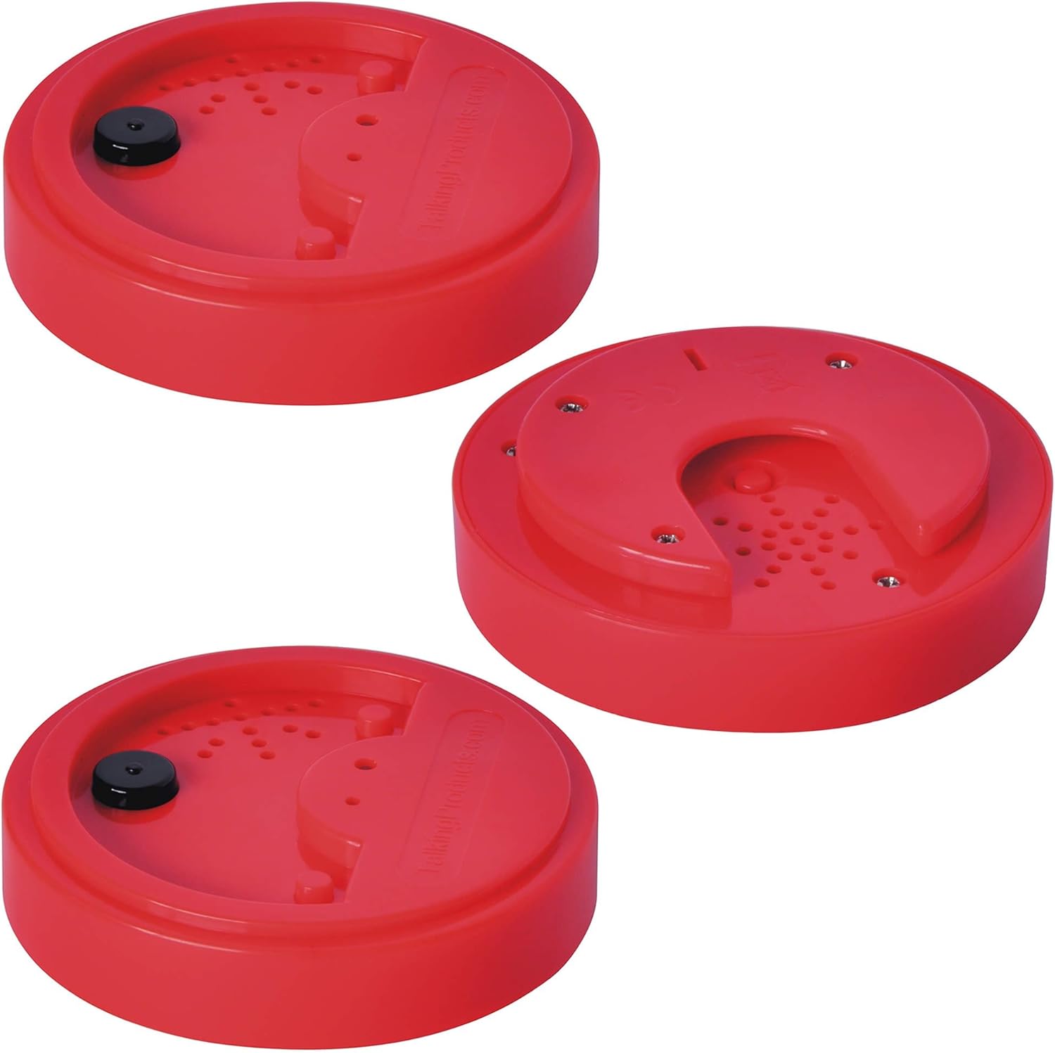 Talking Products, Red Talking Tins Voice Recorder toetsen, 40 seconden opname, 3 stuks Ideaal voor onafhankelijk wonen en spreken en luisteren activiteiten