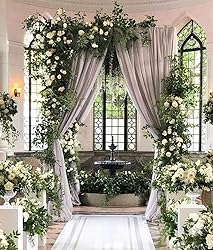 Wedding Backdrop Curtains 2 Panel 5ft x 10ft Grey