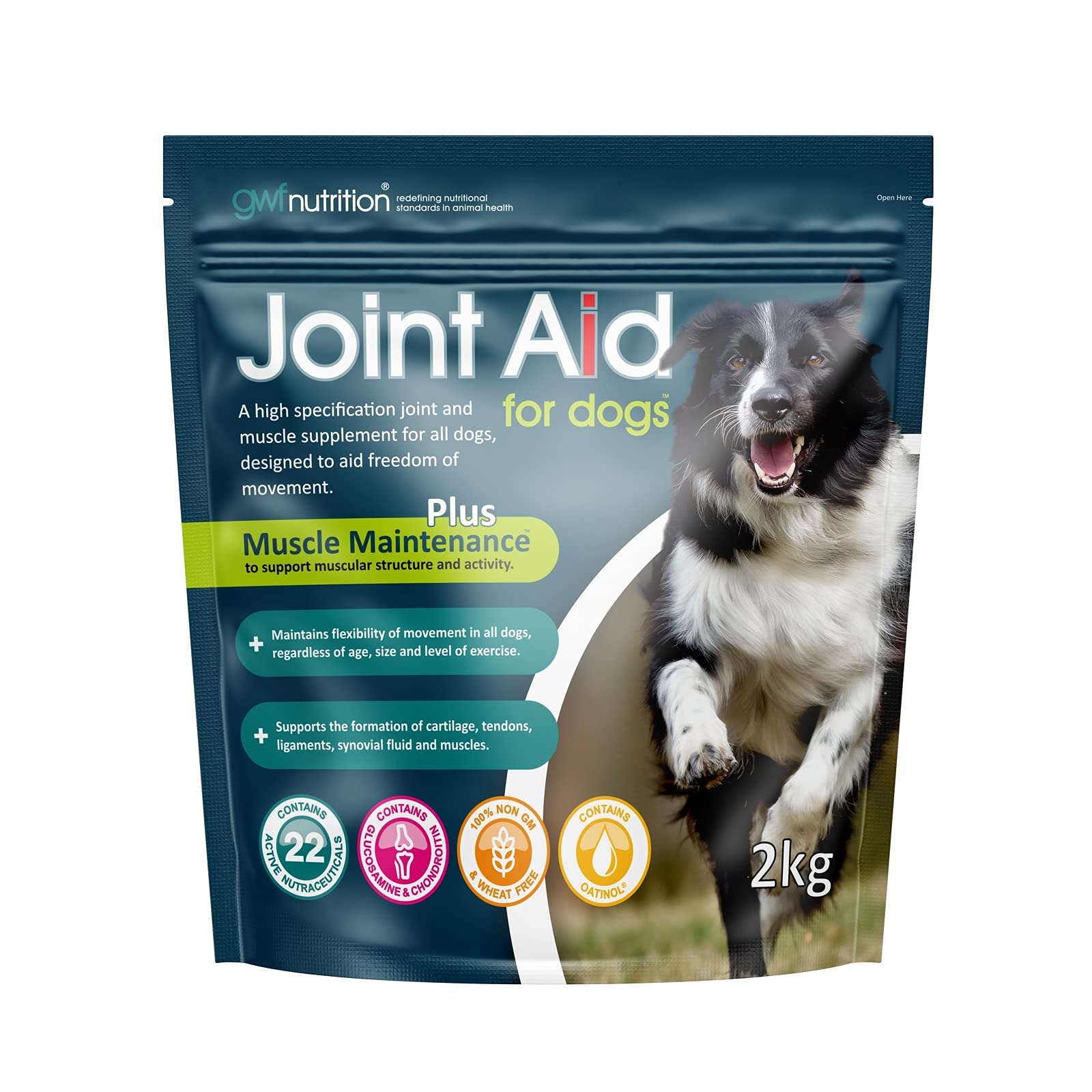 GWF Nutrition Joint Aid For Dogs - Essential Hip & Joint Supplement with Muscle Maintenance for Dogs of All Ages - 2 kg
