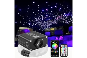 ATOKEE Starlight Headliner Kit, Upgraded 16W Twinkle Fiber Optic Lights Kit Star Lights for Car Interior Roof, 450pcs*(0.03in+0.04in+0.06in)*13.1ft Headliner Kit with APP/RF Remote Music Mode