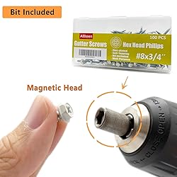 Allkeen Self-Tapping Gutter Screws White Painted