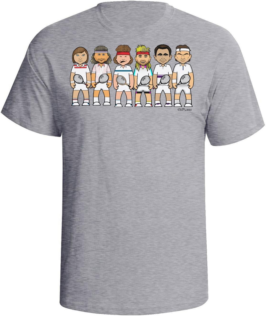 VIPwees Tennis Legends Mens Caricature T-shirt [Apparel]